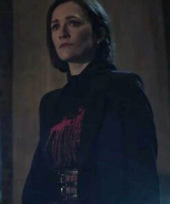 You TV Series S04 Kate Galvin Black Wrap Coat