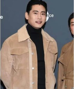 Past Lives 2023 Teo Yoo Suede Jacket