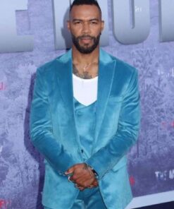The Mother 2023 Omari Hardwick Blue Blazer