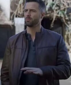 The Wedding Cottage Evan Stanford Brown Leather Jacket