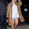 Rihanna Oversized Snakeskin Coat