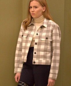 Accused 2023 Bebe Wood Checked Jacket