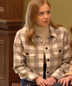 Accused 2023 Bebe Wood Checked Jacket