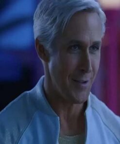 Barbie 2023 Ryan Gosling White Bomber Jacket