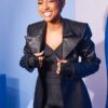 Divinity 2023 Karrueche Tran Black Leather Coat