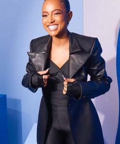 Divinity 2023 Karrueche Tran Black Leather Coat