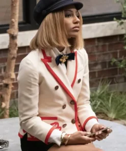 Gossip Girl S02 Savannah Lee Smith Red Piping White Blazer