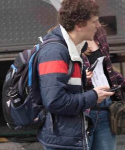 Zombieland Double Tap Jesse Eisenberg Blue Shearling Jacket