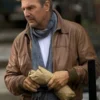 3 Days To Kill Kevin Costner Brown Leather Jacket