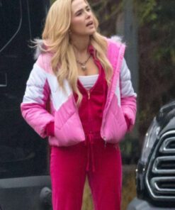 Zoey Deutch Zombieland 2 Pink Hooded Jacket