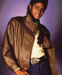 Michael Jackson Brown Leather Jacket