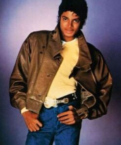 Michael Jackson Brown Leather Jacket