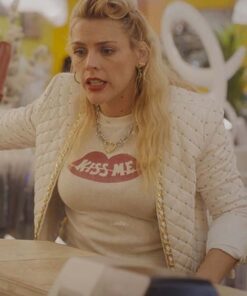 Single Drunk Female S02 Busy Philipps Quilted Leather Jacket
