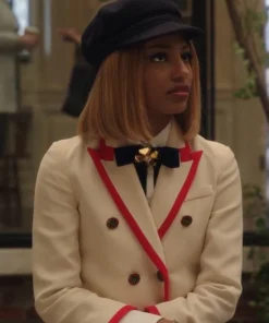 Gossip Girl S02 Savannah Lee Smith Red Piping White Blazer
