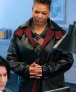 The Equalizer E07 Queen Latifah Black Leather Coat