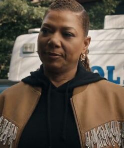 The Equalizer Robyn McCall Chain Fringe Bomber Jacket