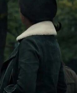 The Equalizer Season 2 Liza Lapira Grey Suede Leather Jacket