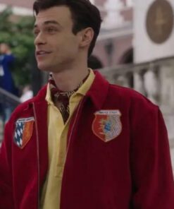 Thomas Doherty Gossip Girl Red Wool Jacket