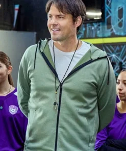 Winning Team Movie Kristoffer Polaha Green Jacket frnt