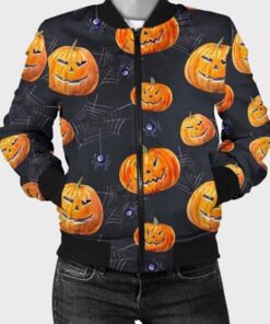 Halloween Pumpkin Printed Jacket