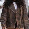 Cindy Kimberly Leather Biker Jacket