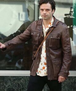 Sebastian Stan a Different Man Leather Jacket