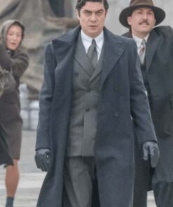 A Haunting In Venice 2023 Riccardo Scamarcio Black Coat