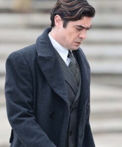 A Haunting In Venice 2023 Riccardo Scamarcio Black Coat