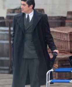 A Haunting In Venice 2023 Riccardo Scamarcio Black Coat