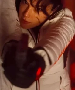 Gal Gadot Heart of Stone White Puffer Jacket