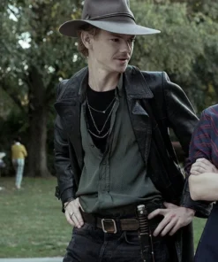 The Queen’s Gambit Matthew Dennis Lewis Leather Coat