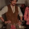 The Afterparty 2022 John Cho Suede Leather Vest