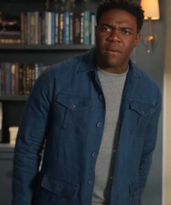 The Afterparty 2022 Sam Richardson Blue Cotton Jacket