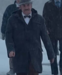 The Holdovers 2023 Paul Giamatti Black Coat