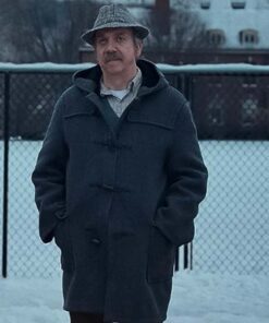The Holdovers 2023 Paul Giamatti Black Coat