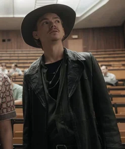 The Queen’s Gambit Matthew Dennis Lewis Leather Coat