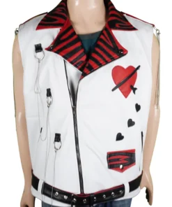 WWE Shawn Michaels White Leather Vest