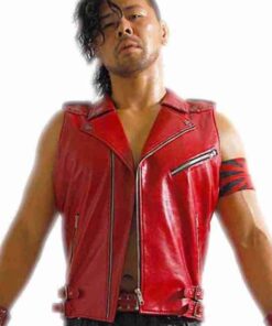 WWE Shinsuke Nakamura Red Leather Vest
