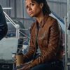 Lift 2023 Gugu Mbatha-Raw Brown Jacket