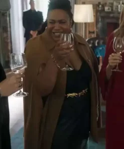 Mafia Mamma Sophia Nomvete Brown Coat (back)