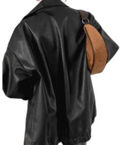 Women's 80's Stylish Oversize Black Jacket