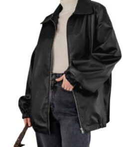 Women's 80's Stylish Oversize Black Jacket
