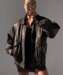 Women's 90's Oversize Leather Jacket