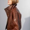 Women's Brown Bomber 90's Oversize Jacket
