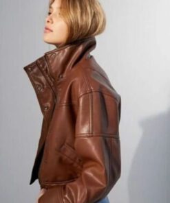 Women's Brown Bomber 90's Oversize Jacket