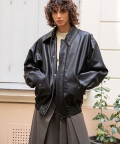 Women's Stylish 90's Oversize Leather Jacket