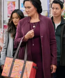 A Big Fat Family Christmas Tia Carrere Coat front