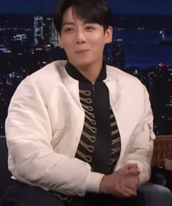 Jungkook Standing Next To You White Jacket back