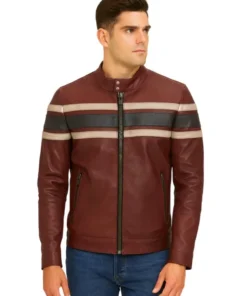 Mens Retro Waxed Red Vintage Jacket