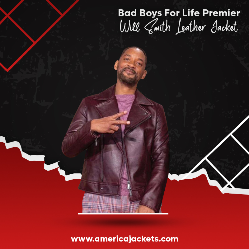 Bad Boys For Life Premier Will Smith Leather Jacket